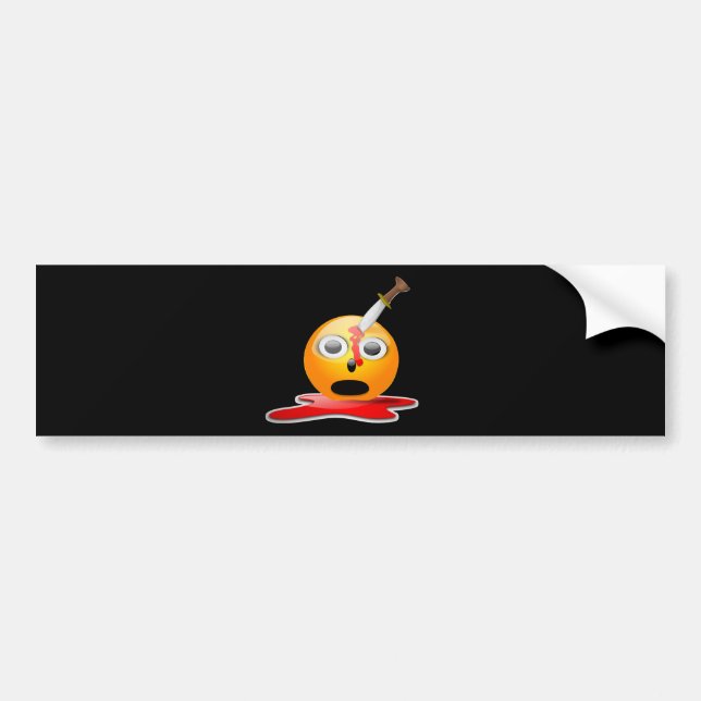 psycho emoji bumper sticker (Front)