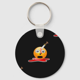 psycho emoji key ring