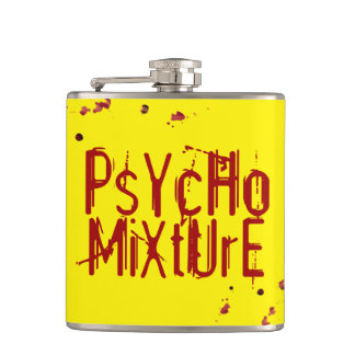 Psycho Mixture Yellow Vinyl Wrapped Flask