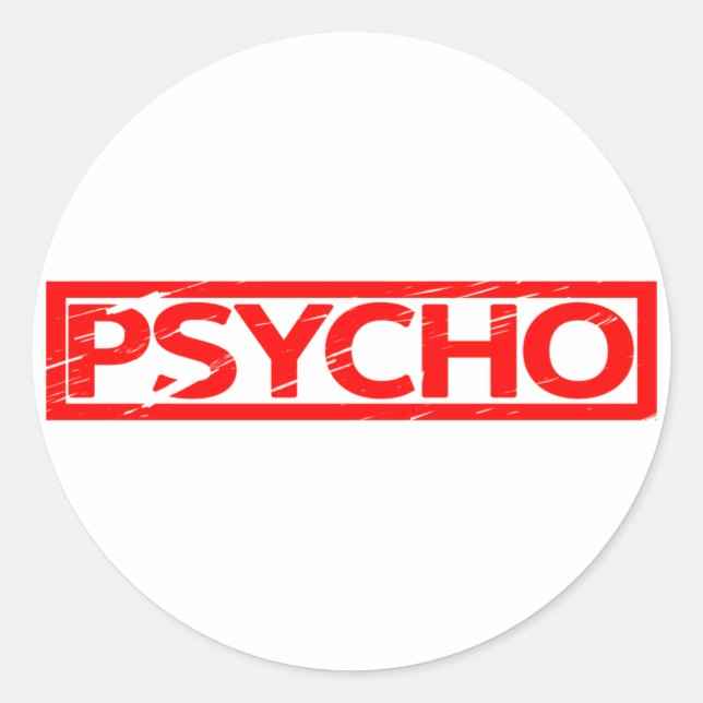 Psycho Stamp Classic Round Sticker (Front)