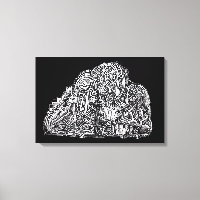 Psycho Warrior, Canvas Print (Front)