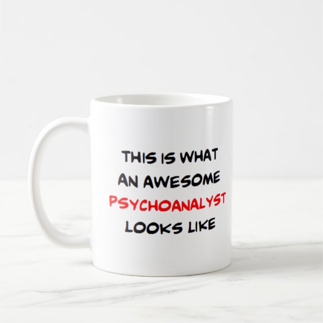 psychoanalyst, awesome  coffee mug (Left)