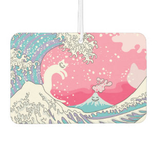 Psychodelic Bubblegum Kunagawa Surfer Cat Car Air Freshener
