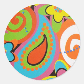 psychodelic classic round sticker