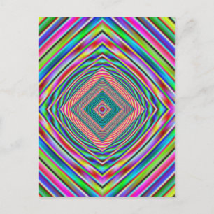 psychodelic rainbow postcard