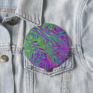 psychodelic textures 10 cm round badge