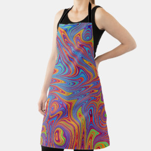 psychodelic textures apron