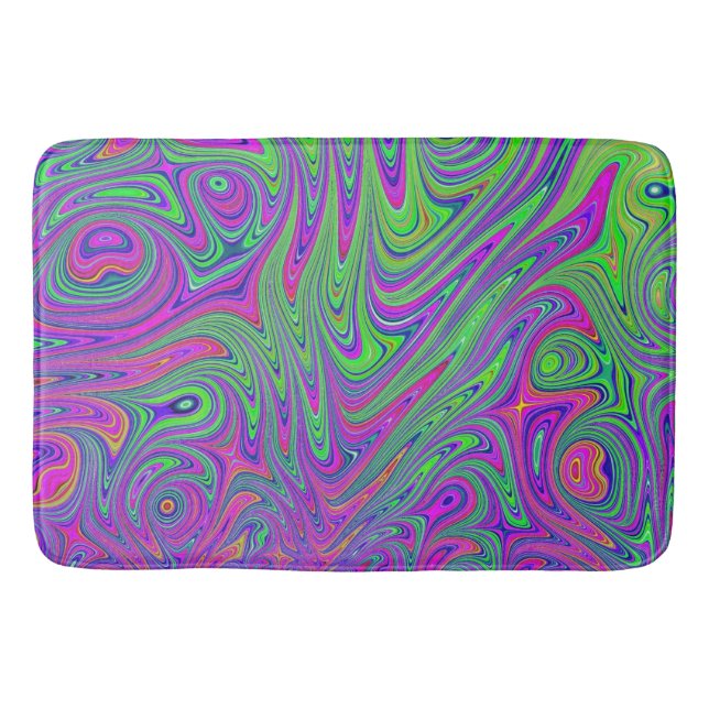psychodelic textures bath mat (Front)