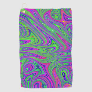 psychodelic textures golf towel