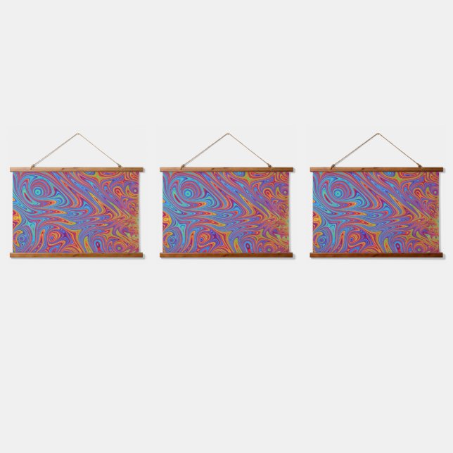 psychodelic textures hanging tapestry (Triple)