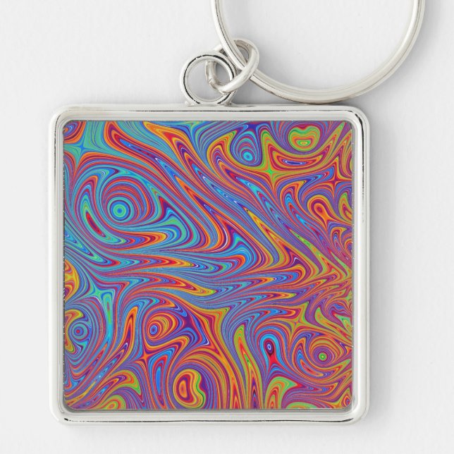 psychodelic textures key ring (Front)