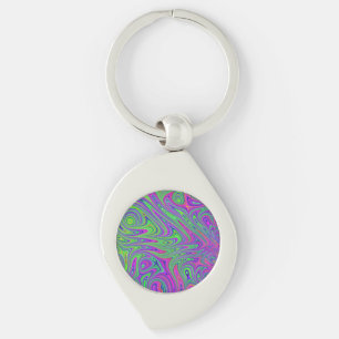 psychodelic textures key ring