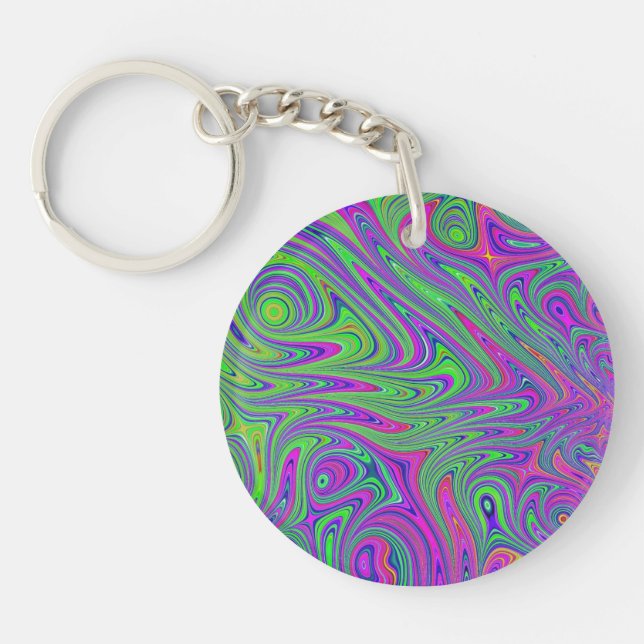 psychodelic textures key ring (Front)