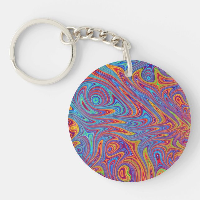 psychodelic textures key ring (Front)