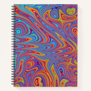 psychodelic textures notebook