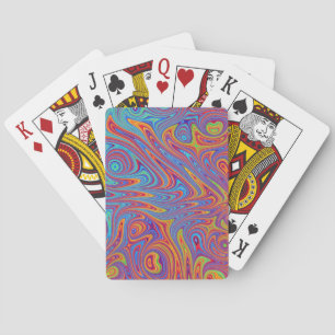 psychodelic textures playing cards