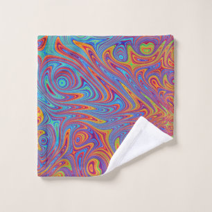 psychodelic textures wash cloth