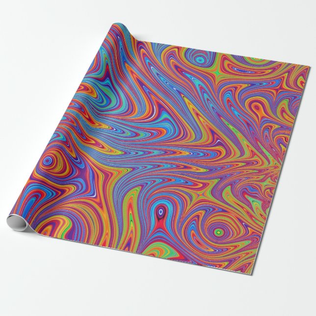 psychodelic textures wrapping paper (Unrolled)