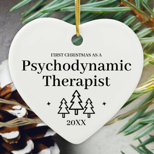 Psychodynamic Therapist New Job Christmas Ceramic Tree Decoration