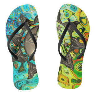Psycholdelic Vibrant Sun Jandals