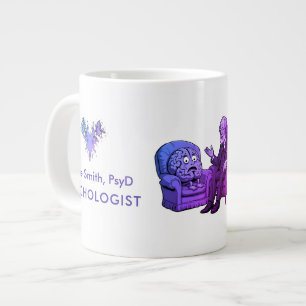 Psychological Humor Rorschach Test and Freud Brain Large Coffee Mug