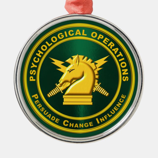 PSYCHOLOGICAL OPERATIONS PSYOPS METAL TREE DECORATION (Front)