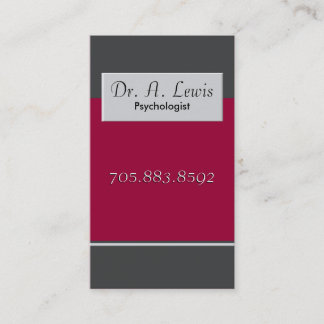 Psychologist and Medical Business Card - Monogram