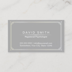 Psychologist Appointment Card Plain Grey Framed