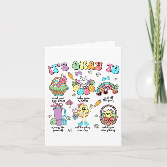 Psychologist Bunny Easter Day  Card (Front)