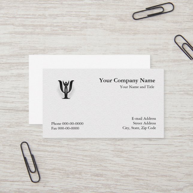 Psychologist Business Card (Front/Back In Situ)