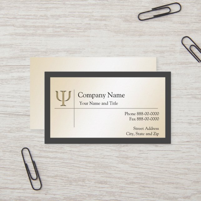 Psychologist Business Card (Front/Back In Situ)