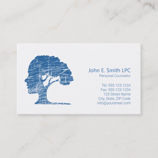 Psychologist Business Cards Personal Counsellor (Front)