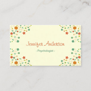 Psychologist - Chic Nature Stylish Business Card