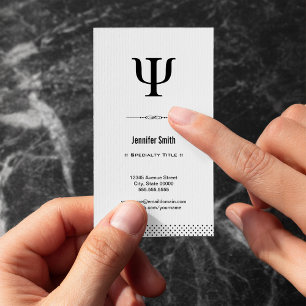 Psychologist - Clean and Elegant Black and White Business Card