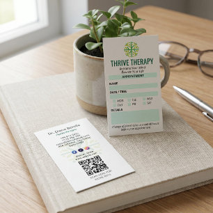 Psychologist Clinic Business Modern Appointment Card