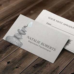 Psychologist Counselor Balance Stones Appointment Card