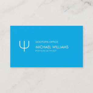 Psychologist - Elegant blue symbol professional Business Card
