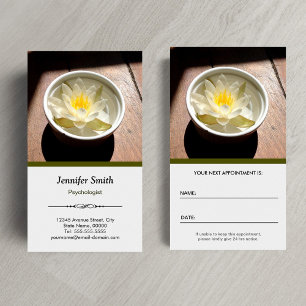 Psychologist - Elegant Natural Theme Appointment Card