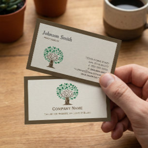 Psychologist - Elegant Tree Symbol Business Card