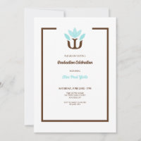 Psychologist Graduation Invitation Blue