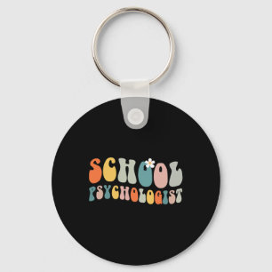 Psychologist Groovy Retro Vintage Psychology Teach Key Ring