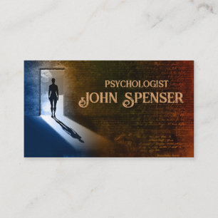 Psychologist Man In The Shadow Business Card