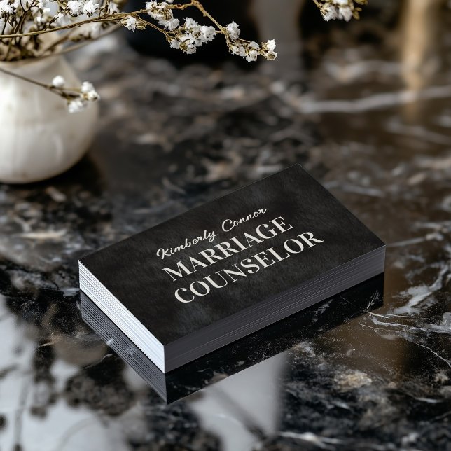 Psychologist Marriage Counsellor Smooth Fur Textur Business Card (Perfect for business)