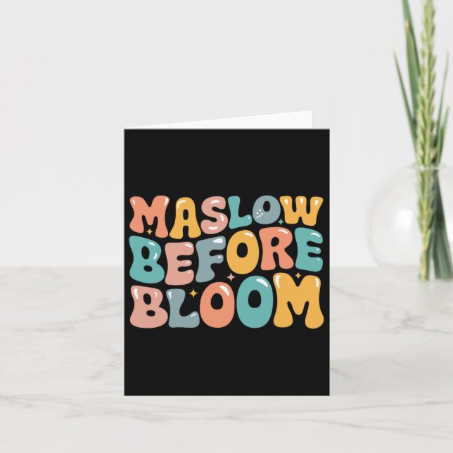 Psychologist Maslow Before Bloom Sped Teacher Clro Card (Front)