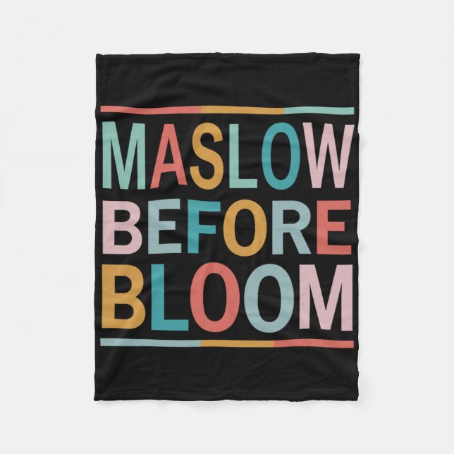 Psychologist Maslow Before Bloom Sped Teacher Clro Fleece Blanket (Front)