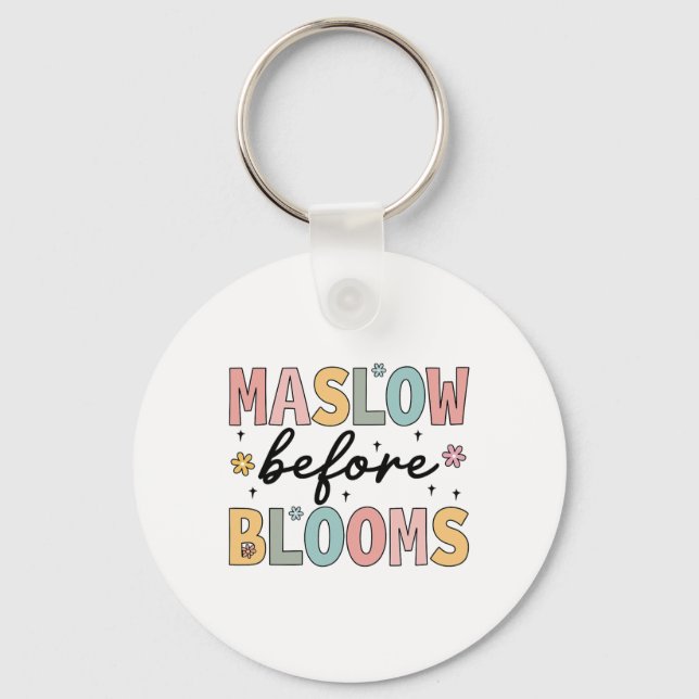 Psychologist Maslow Before Bloom Sped Teacher Clro Key Ring (Front)