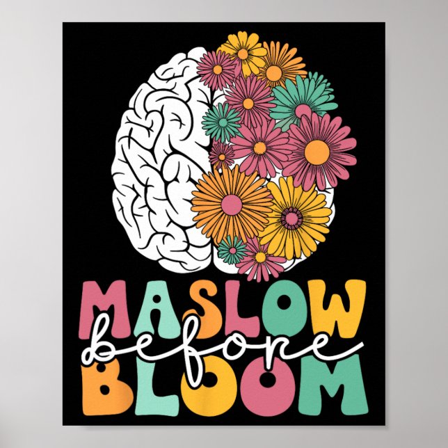 Psychologist Maslow Before Bloom Sped Teacher Clro Poster (Front)