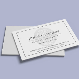 Psychologist Mental Health Professional Brain Business Card