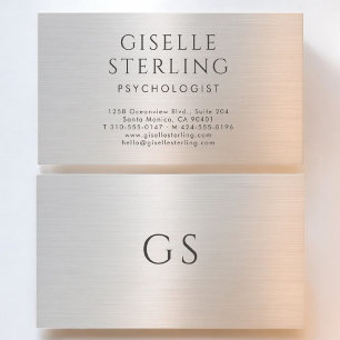 Psychologist Metallic Luxury Business Card