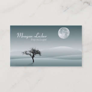 Psychologist - Moon and Solitude Tree Business Card